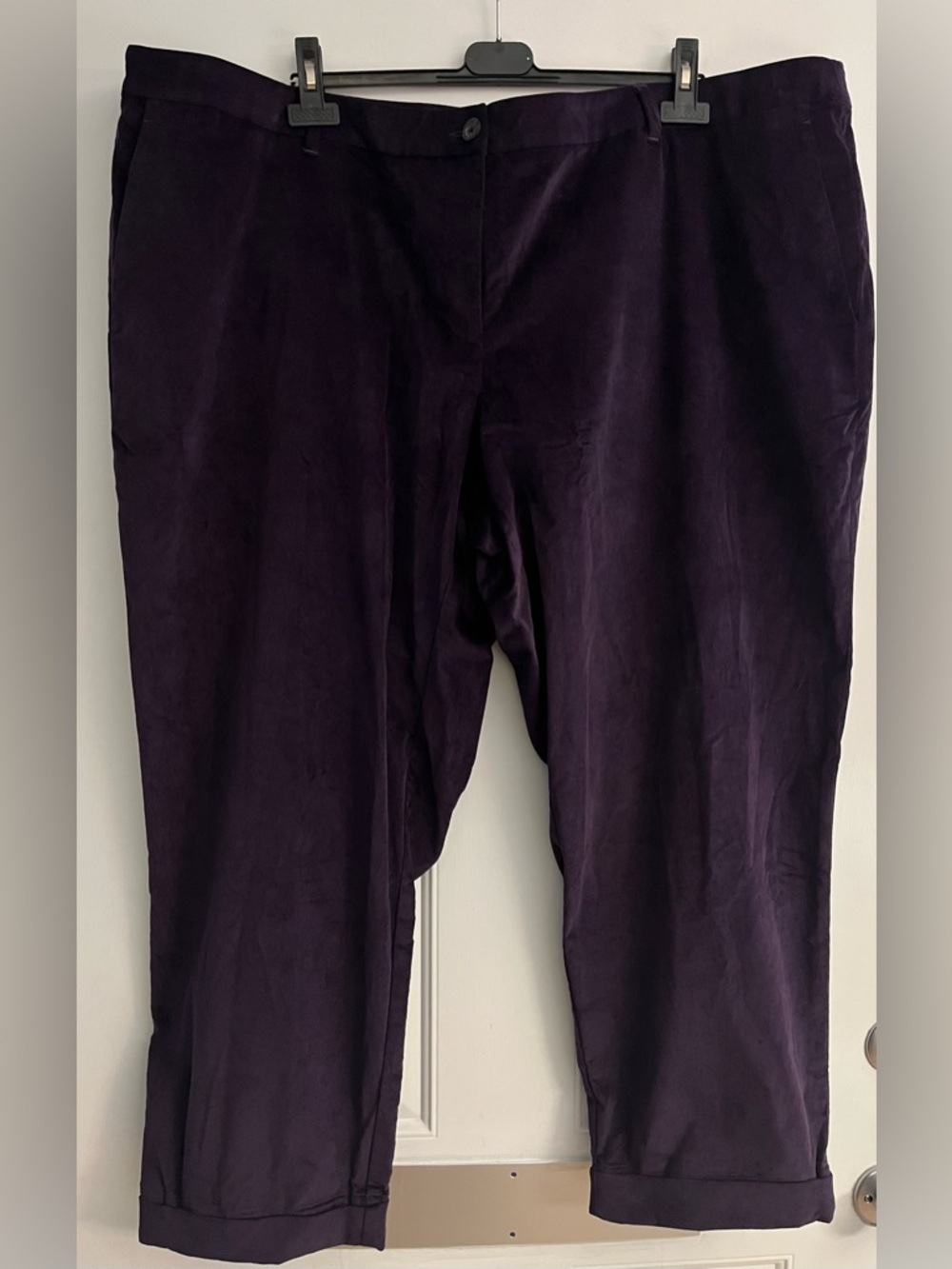 NWT Wildfang Empower Velveteen Trouser, plum purple, size 26W​